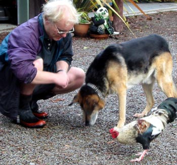  With Stephen and Taj-dog. 