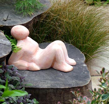 A garden statue in the Pavestone Show Garden. A garden statue in the Pavestone Show Garden.