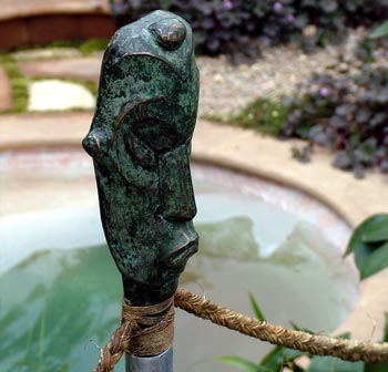 There was such attention to detail in this New Zealand garden - even the rope was made of native flax. There was such attention to detail in this New Zealand garden - even the rope was made of native flax.