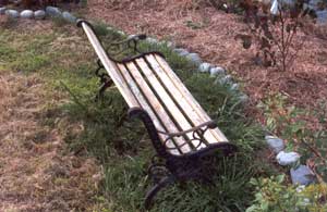 The park bench may not stay here for long... The park bench may not stay here for long...