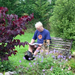 A restful spot to read the newspaper. A restful spot to read the newspaper.