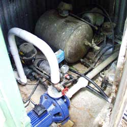 Stephen maintains the pumps and runs the irrigation systems.