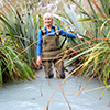 The wading suit...