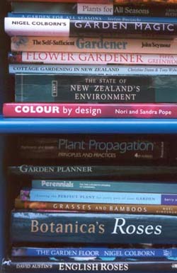 You can see two of my favourite rose books in the bookcase.