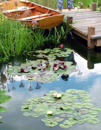 The boat to take you across the water garden. The boat to take you across the water garden.